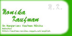 monika kaufman business card