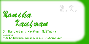 monika kaufman business card